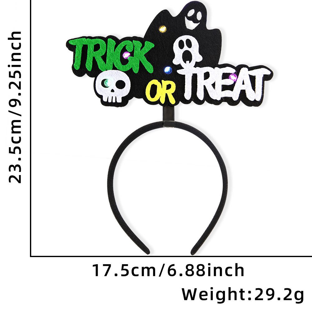 Halloween Ghost Party Decorative Supplies Halloween Ghost Bat Headband Hair Ornament (6)