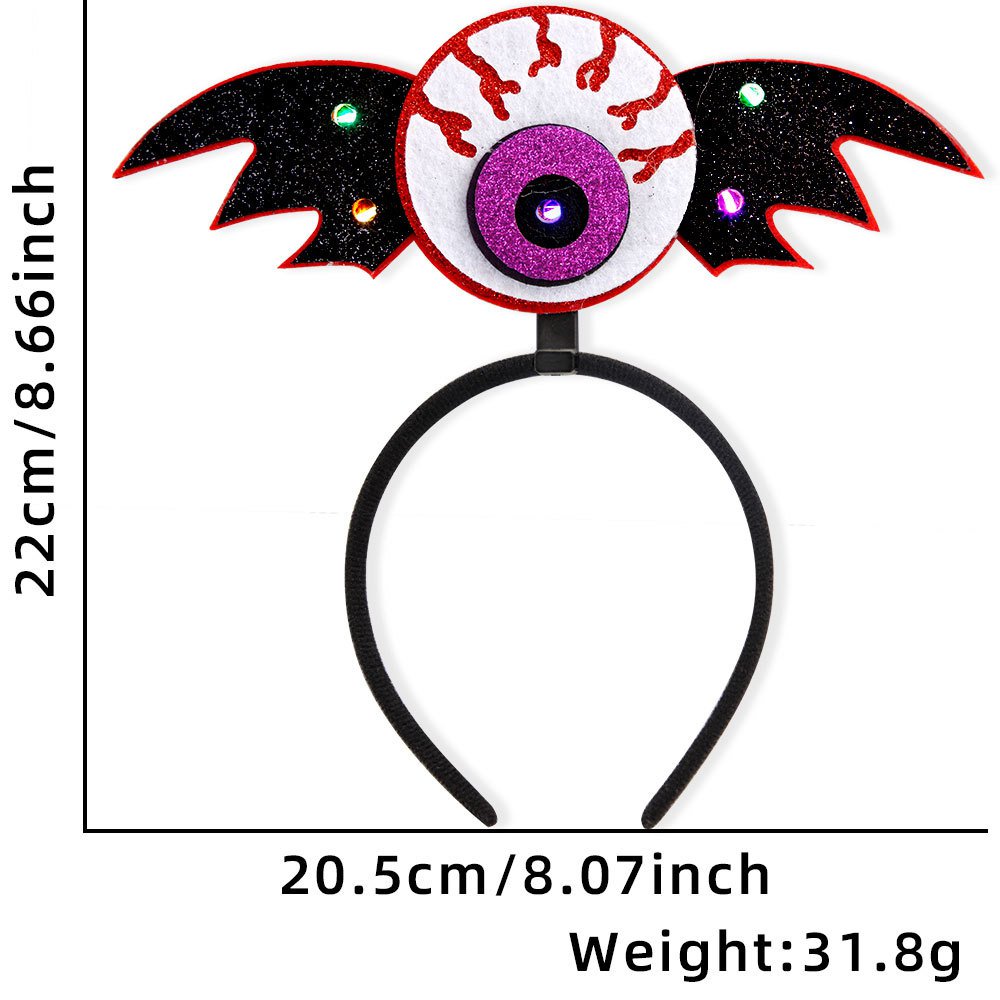 Halloween Ghost Party Decorative Supplies Halloween Ghost Bat Headband Hair Ornament (16)