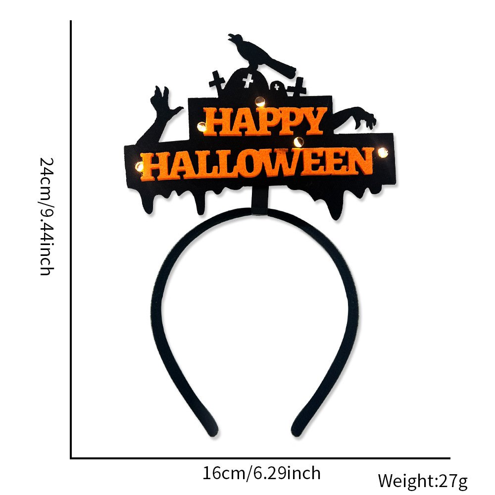 Halloween Ghost Party Decorative Supplies Halloween Ghost Bat Headband Hair Ornament (15)