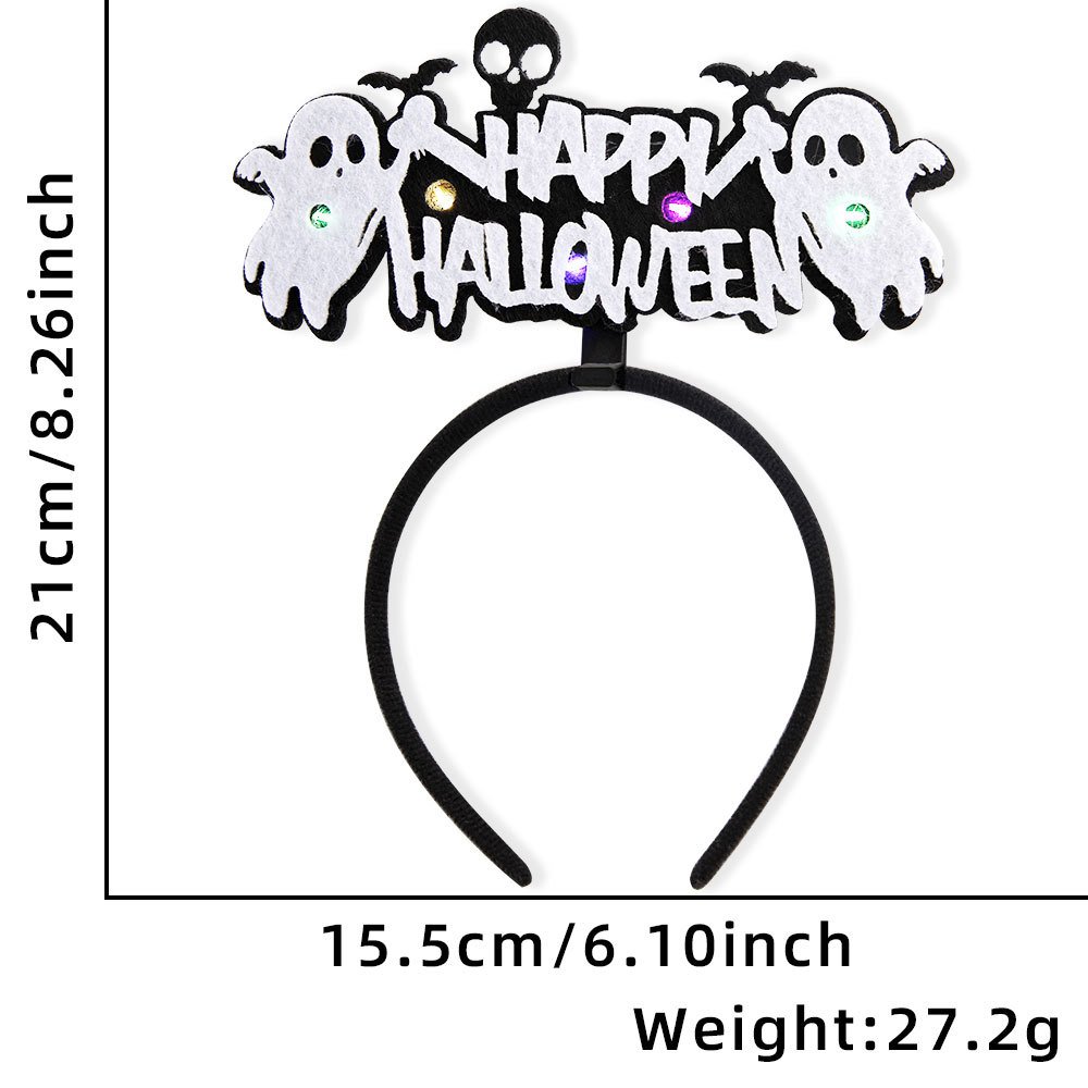 Halloween Ghost Party Decorative Supplies Halloween Ghost Bat Headband Hair Ornament (4)