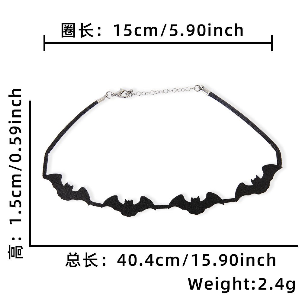 Halloween necklace, bat ghost neck accessory, ghost party decoration (2)