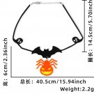Halloween necklace, bat ghost neck accessory, ghost party decoration (5)