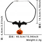 Halloween necklace, bat ghost neck accessory, ghost party decoration (4)