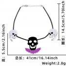 Halloween necklace, bat ghost neck accessory, ghost party decoration (9)
