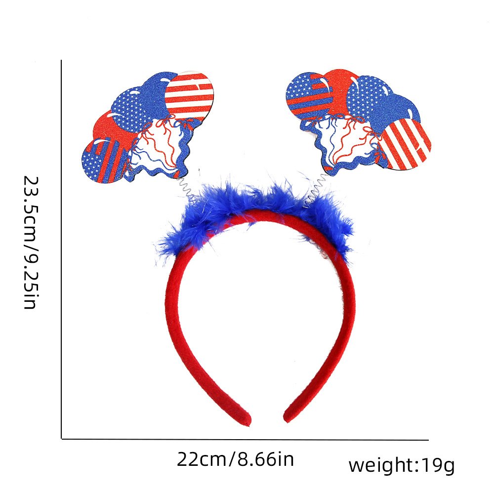 Hat headband, holiday party decoration props, five pointed star tassel headband  (10)
