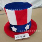 Hat, flag, high hat, US National Day party, hat, tie, costume set  (10)