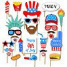 Hat, flag, high hat, US National Day party, hat, tie, costume set  (12)