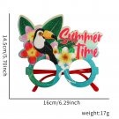 Hawaiian glasses Tropical-themed party decorations Flamingo coconut photo frames (5)