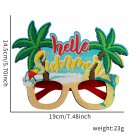Hawaiian glasses Tropical-themed party decorations Flamingo coconut photo frames (7)