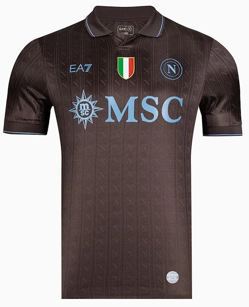 Men SSC Napoli 3rd Third Jersey 2025-2026 Shirt Soccer Football 25-26