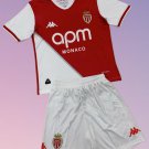 Kids AS Monaco Home Youth Kit 2024/2025 Jersey Shirt Soccer Football 24/25