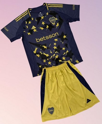 Kids Boca Juniors 3rd Third Youth Kit 2025/2026 Jersey Shirt Soccer Football 25/26