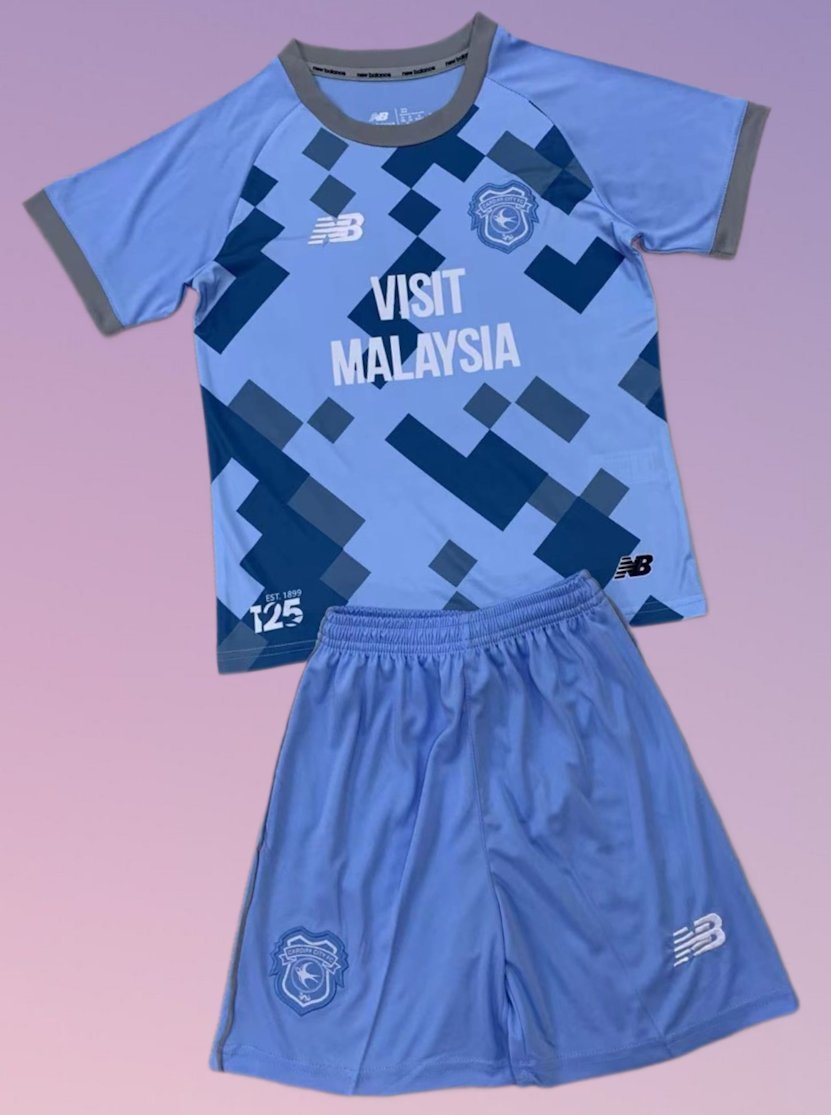Kids Cardiff City 3rd Third Youth Kit 2024/2025 Jersey Shirt Soccer Football 24/25