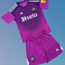 Kids Newcastle United Goalkeeper Purple Youth Kit 2025/2026 Jersey Shirt Soccer Football 25/26