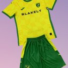 Kids Norwich City Home Youth Kit 2024/2025 Jersey Shirt Soccer Football 24/25