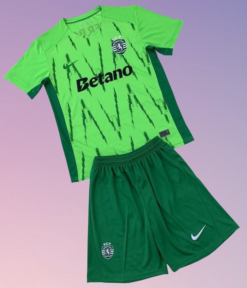 Kids Sporting CP Lisbon 4th Fourth Youth Kit 2024/2025 Jersey Shirt Soccer Football 24/25