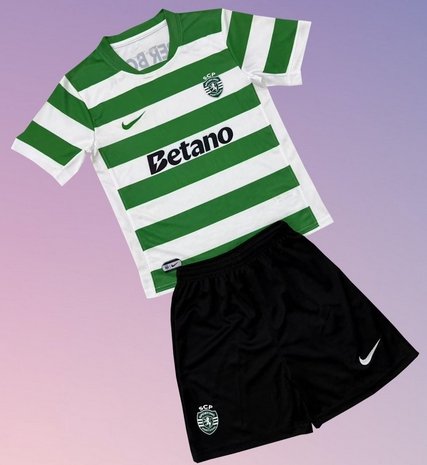 Kids Sporting CP Lisbon Home Youth Kit 2025/2026 Jersey Shirt Soccer Football 25/26