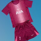 Kids Tottenham Hotspur Goalkeeper Purple Youth Kit 2025/2026 Jersey Shirt Soccer Football 25/26