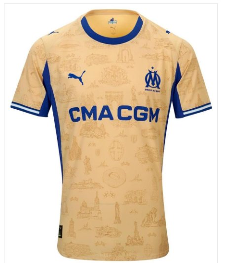 Men Olympique de Marseille 4th Fourth Jersey 2025-2026 Shirt Soccer Football 25-26