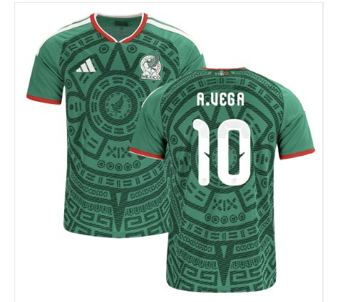 Men A.VEGA #10 Mexico Home World Cup Jersey 2026-2027 Shirt Soccer Football 26-27