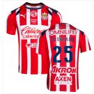 Men ALVARADO #25 Chivas Guadalajara Home Jersey 2025-2026 Shirt Soccer Football 25-26
