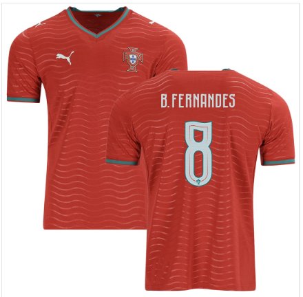 Men B.FERNANDES #8 Portugal Home World Cup Jersey 2026-2027 Shirt Soccer Football 26-27