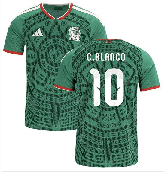 Men C. BLANCO #10 Mexico Home World Cup Jersey 2026-2027 Shirt Soccer Football 26-27