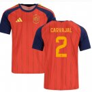Men CARVAJAL #2 Spain Home World Cup Jersey 2026-2027 Shirt Soccer Football 26-27