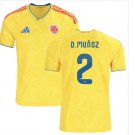 Men D.MUÑOZ #2 Colombia Home World Cup Jersey 2026-2027 Shirt Soccer Football 26-27