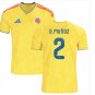 Men D.MU&Atilde;�OZ #2 Colombia Home World Cup Jersey 2026-2027 Shirt Soccer Football 26-27