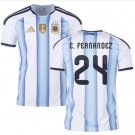 Men E. FERNÁNDEZ #24 Argentina Home World Cup Jersey 2026-2027 Shirt Soccer Football 26-27