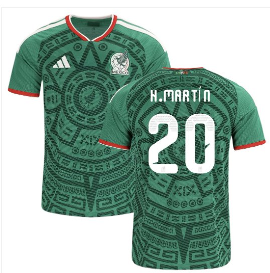 Men H.MART&Atilde;�N #20 Mexico Home World Cup Jersey 2026-2027 Shirt Soccer Football 26-27
