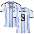 Men J.ALVÁREZ #9 Argentina Home World Cup Jersey 2026-2027 Shirt Soccer Football 26-27