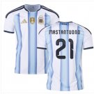 Men MASTANTUONO #21 Argentina Home World Cup Jersey 2026-2027 Shirt Soccer Football 26-27