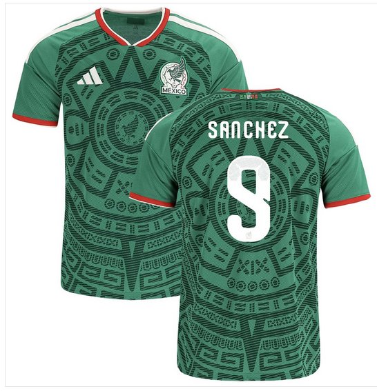 Men SANCHEZ #9 Mexico Home World Cup Jersey 2026-2027 Shirt Soccer Football 26-27