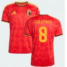 Men TIELEMANS #8 Belgium Home World Cup Jersey 2026-2027 Shirt Soccer Football 26-27