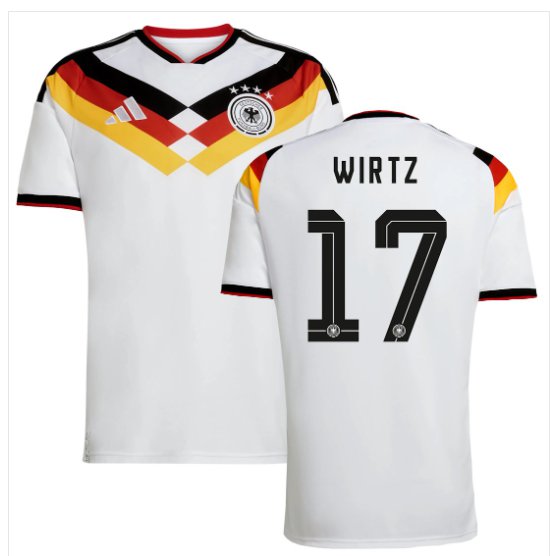 Men WIRTZ #17 Germany Home World Cup Jersey 2026-2027 Shirt Soccer Football 26-27