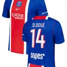 Men D.DOUÉ #14 Paris Saint Germain Home Jersey 2026-2027 Shirt Soccer Football 26-27