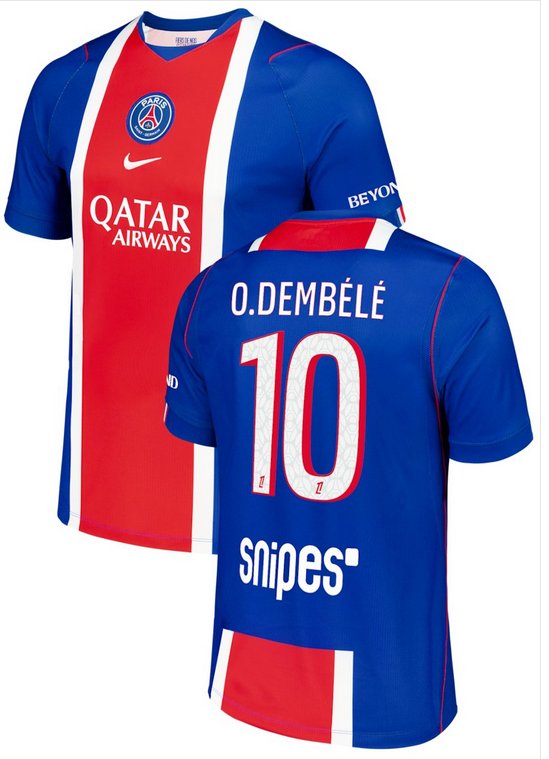 Men O. DEMB&Atilde;�L&Atilde;� #10 Paris Saint Germain Home Jersey 2026-2027 Shirt Soccer Football 26-27
