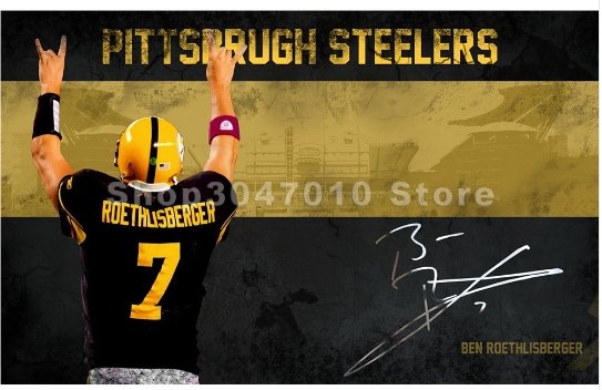 Pittsburgh Steelers flag with 2 metal grommet