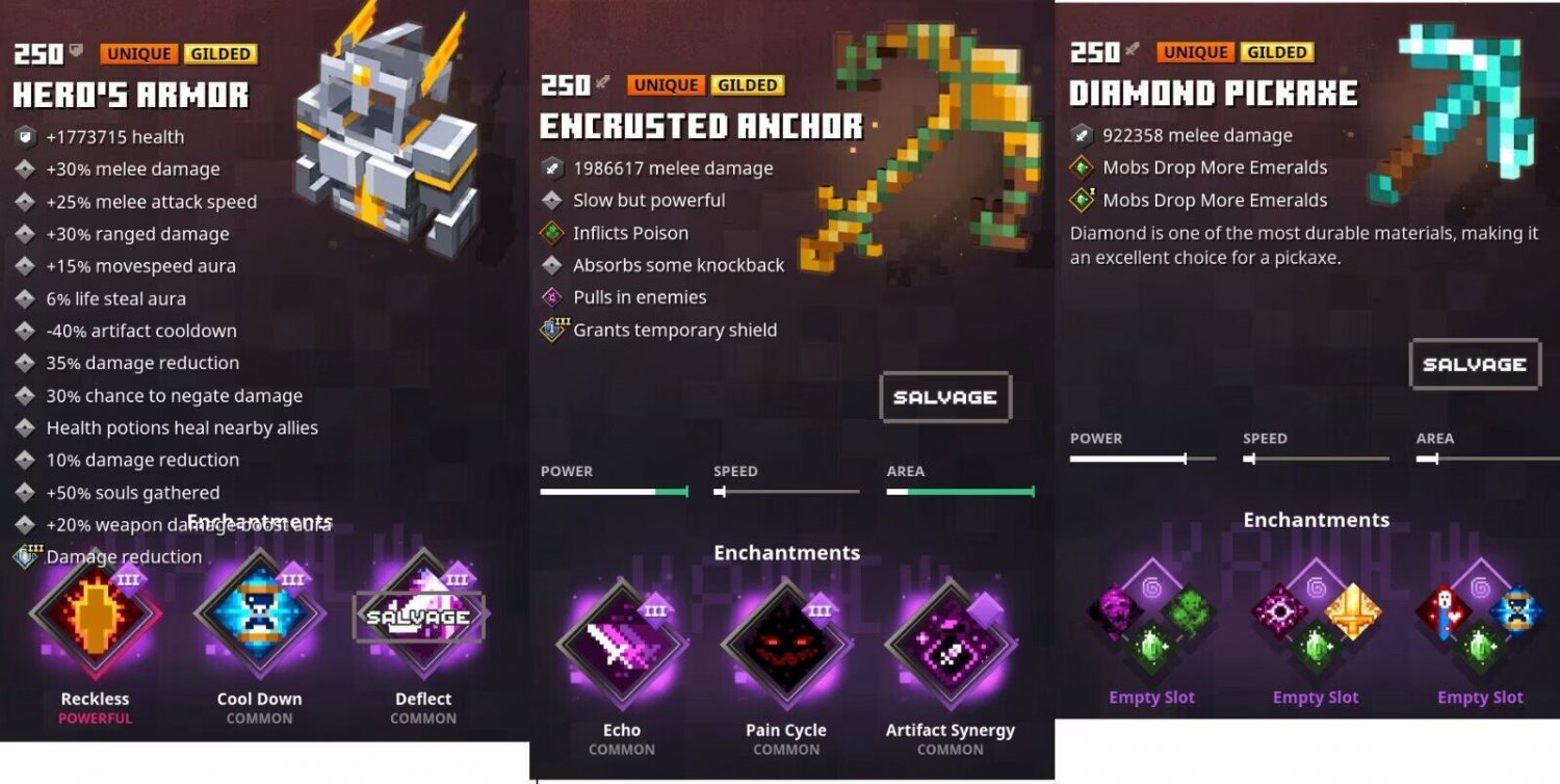 Minecraft Dungeons - Any Armor or Weapon Xbox/PS4/Switch/PC