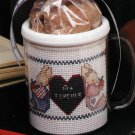 Cross Stitch Chart - TEACHER Raspberry Tea Pattern Needlepoint Vintage from 1991