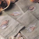 Cross Stitch Chart - SEASHELL Towels Pattern Needlepoint Vintage from 1991