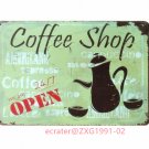 Hot COFFEES Shop Retro Metal Tin Sign Home Decor Bar Pub Club Coffee Vintage Pla 2