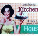 I Only Have A Kitchen Cake Lady Painting Bar House Decor Vintage Metal Sign Bake 0