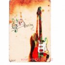 Vintage Music and Guitar Lovely Gift Metal Tin Signs Wall Decor Art Posters Bar