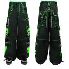 Gothic Pant 4 Green Super Skull Cyber Chain Punk Rock Pants