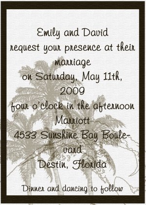 Brown Beach Themed Wedding