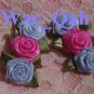 Shabby Chic Baby Blue & Powder Pink Snap Clips - Baby, Toddler, Girls