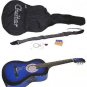 38" Acoustic Blue Guitar with Accessories